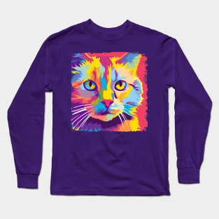 Javanese Cat Pop Art - Cat Lover Gift Long Sleeve T-Shirt